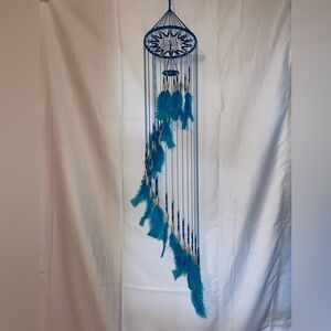 Blue Feather Dreamcatcher Wall Decor